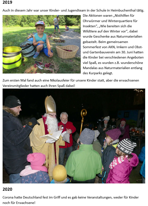 Kinder- und Jugendarbeit Arbeitskreis Natur Spessart