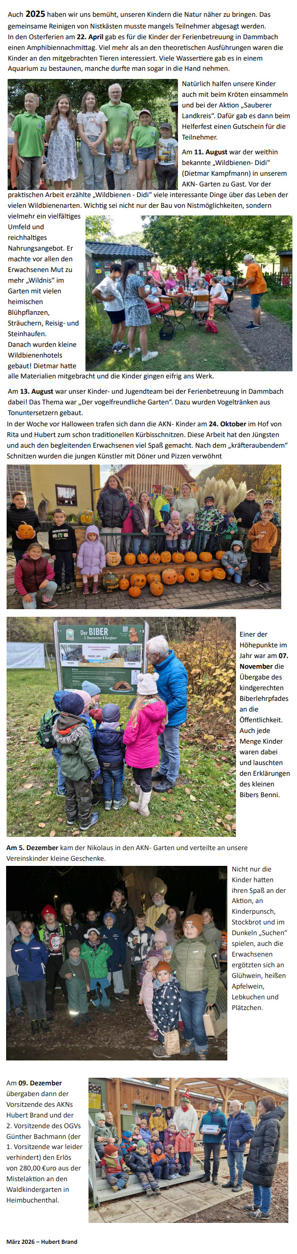 Kinder- und Jugendarbeit Arbeitskreis Natur Spessart